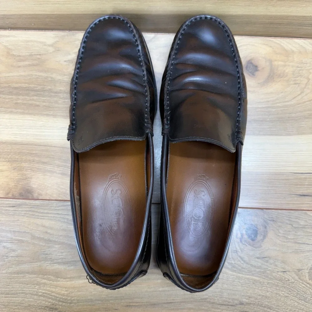 Tod's City Gommino Driving Penny Loafers Mens US‎ 8 Brown Modern Business Casual